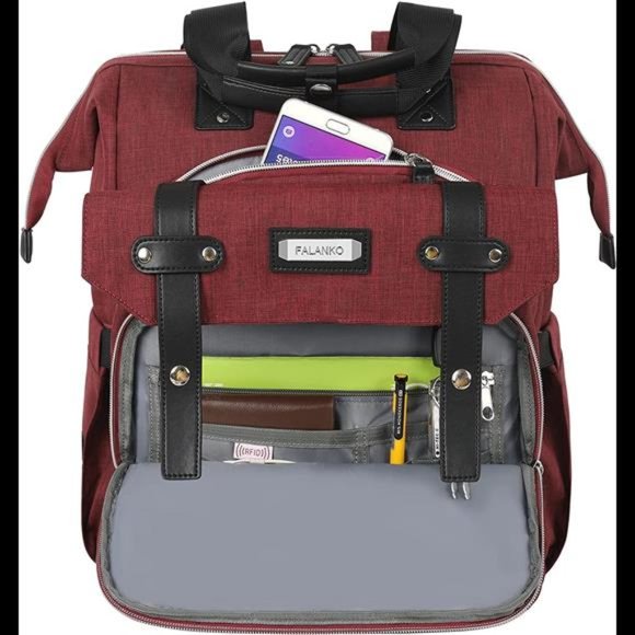 Laptop Backpack For Women Work, 15.6 Inch Computer Backpack for Teacher - Picture 4 of 6